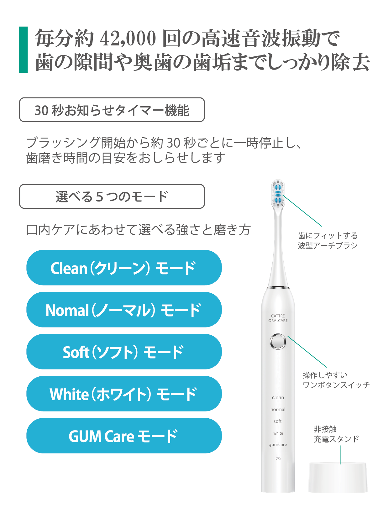 歯にフィットする